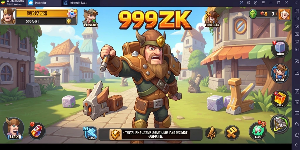 Screenshot gameplay 999ZK menampilkan teka-teki menarik yang harus diselesaikan.