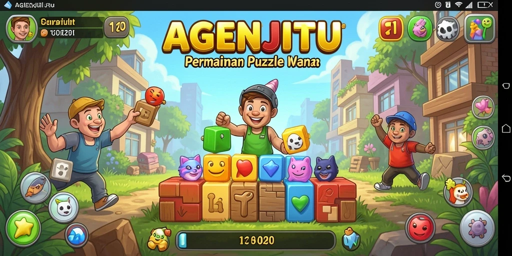 Tangkapan layar gameplay AGENJITU yang menunjukkan puzzle menarik.