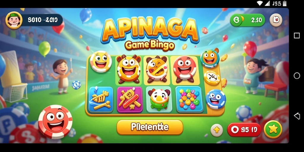 Tampilan seru gameplay Bingo di APINAGA.