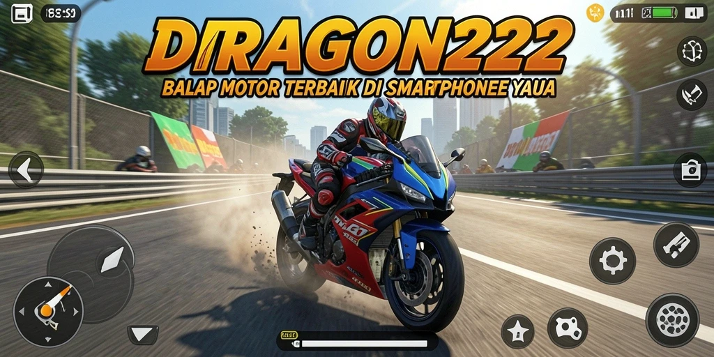 Screenshot gameplay DRAGON222 dengan balap motor yang seru.