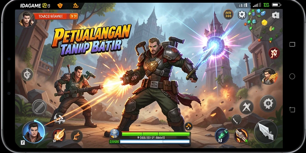 Tangkapan layar IDAGAME yang menunjukkan aksi mendebarkan di dalam game.
