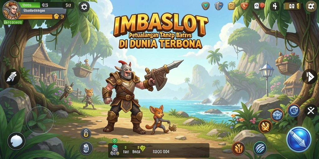 Tampilan permainan IMBASLOT yang epik dalam dunia terbuka.