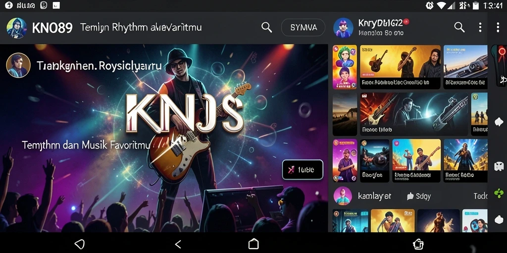 Screenshot KNO89 menampilkan gameplay seru dan interaktif dalam musik.