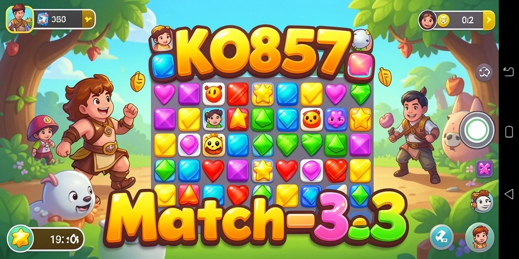 Tampilan gameplay KO857 yang seru dalam kategori Match-3.
