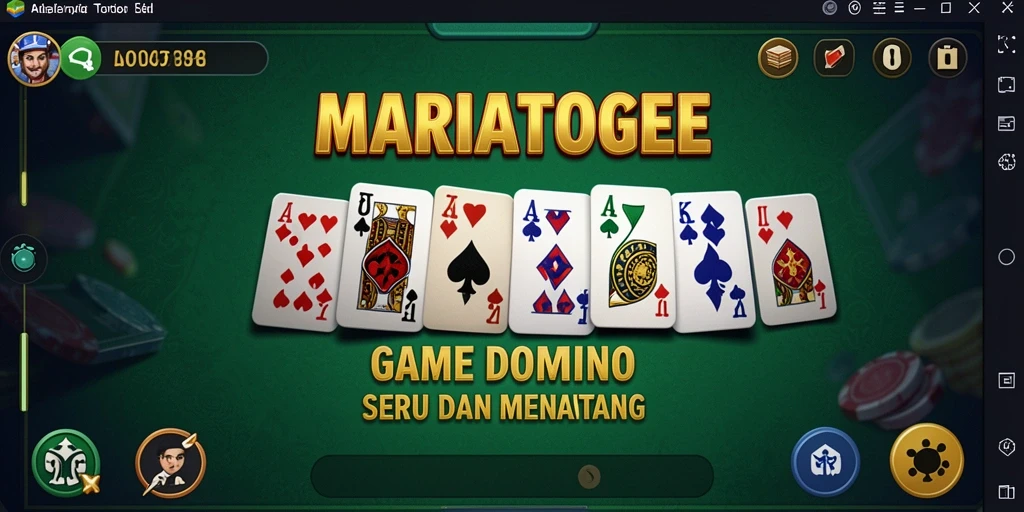Tampilan gameplay seru Domino di MARIATOGEL.
