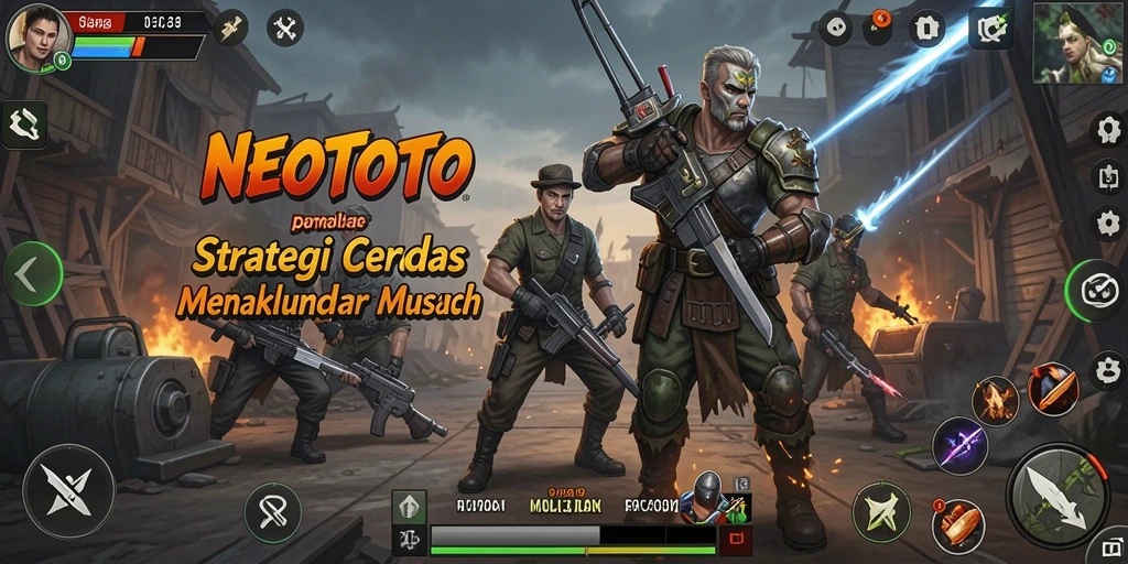 Tangkapan layar menampilkan aksi pertempuran intens di NEOTOTO.