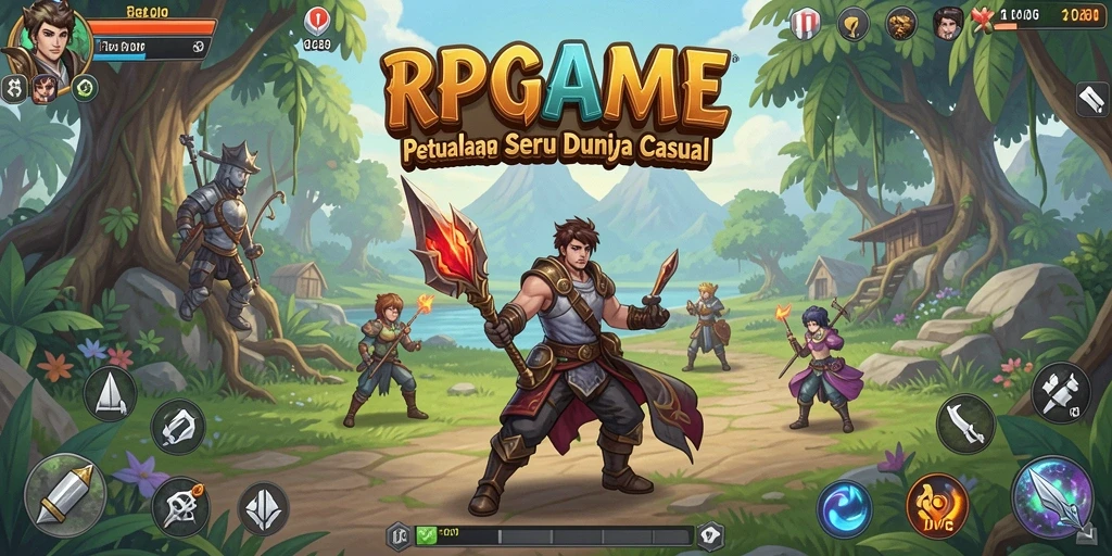 Tampilan gameplay <strong>RPGAME</strong> yang ceria dan penuh warna.