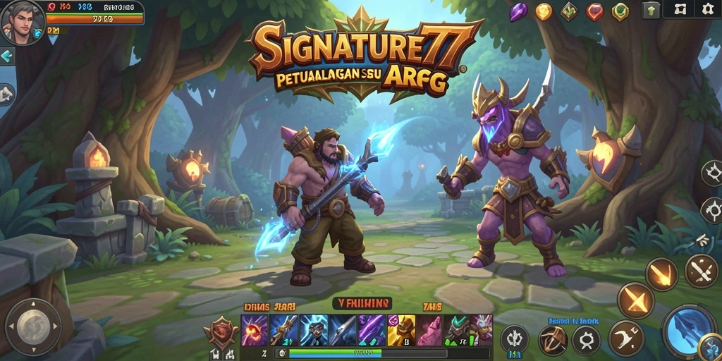 Screenshot menunjukkan aksi seru dalam permainan SIGNATURE77 yang mendebarkan.