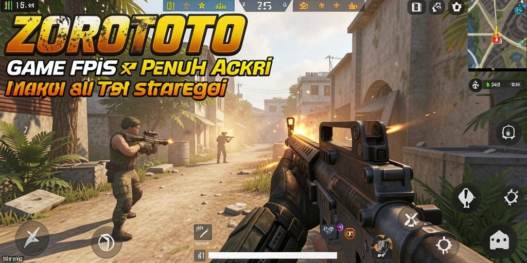 Gambaran gameplay ZOROTOTO yang penuh aksi dan strategi di medan perang.